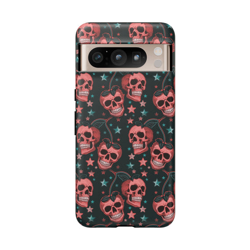 Pink Cherry Skull Phone Case
