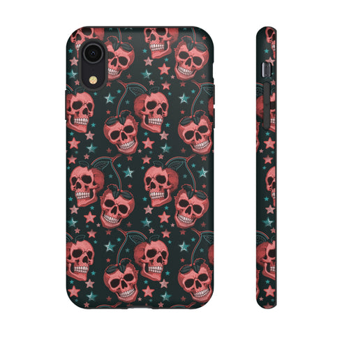 Pink Cherry Skull Phone Case