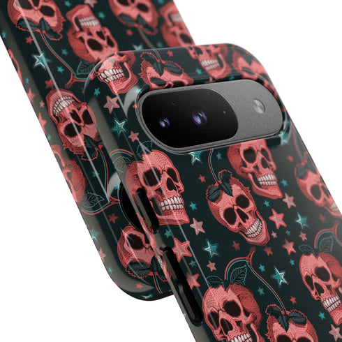 Pink Cherry Skull Phone Case