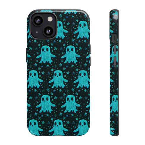Blue Kawaii Ghost Phone Case