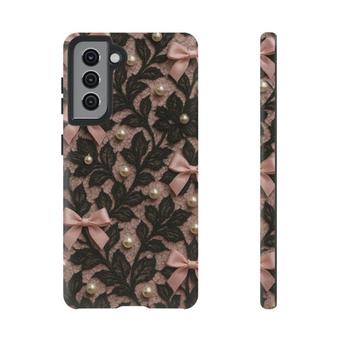Lace & Pearls Coquette Phone Case