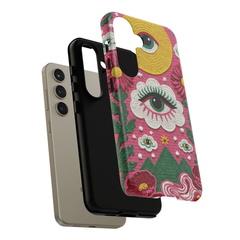 Maximalist Eye Cloud Faux Crochet Tough Case in Matte
