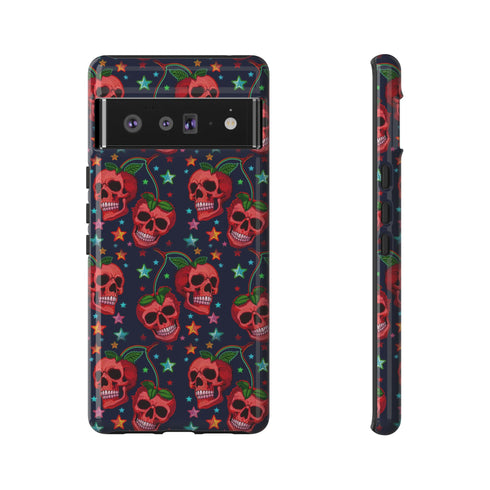 Red Cherry Skull Phone Case