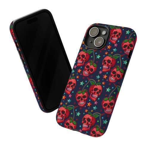Red Cherry Skull Phone Case