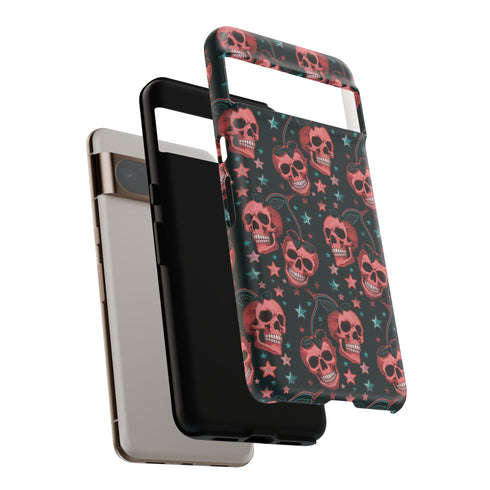 Pink Cherry Skull Phone Case