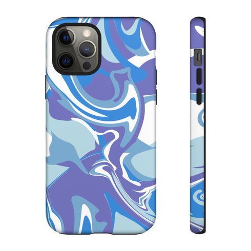 Blue Marble Swirl Phone Case in Blue