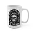 Gothic Rotten to the Core Skull Mug, 15oz Ceramic Pastel Goth Skeleton Coffee Cup; ideal for quirky gothic gift lovers seeking unique, expressive kitchenware. Perfect for goth enthusiasts.