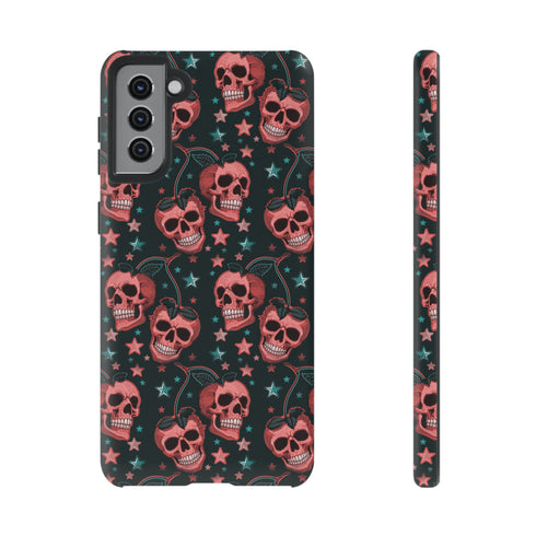 Pink Cherry Skull Phone Case