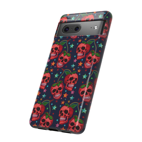 Red Cherry Skull Phone Case