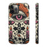 Gothic Faux Crochet Phone Case - Whimsigoth Evil Eye Skull Cover