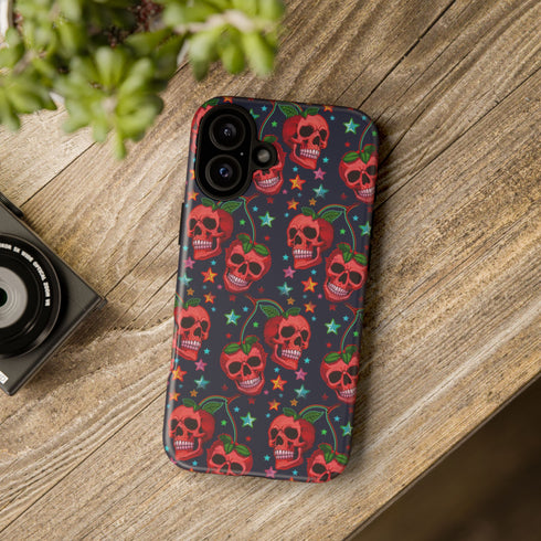 Red Cherry Skull Phone Case