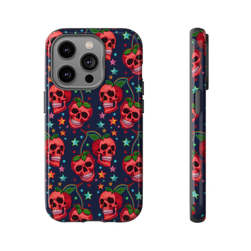 Red Cherry Skull Phone Case
