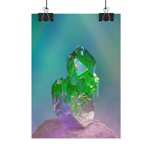 Raw Green Quartz Cluster Fine Art Print