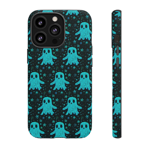 Blue Kawaii Ghost Phone Case