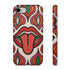 Retro Pop Art Mouth Faux Crochet Phone Case