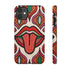 Retro Pop Art Mouth Faux Crochet Phone Case