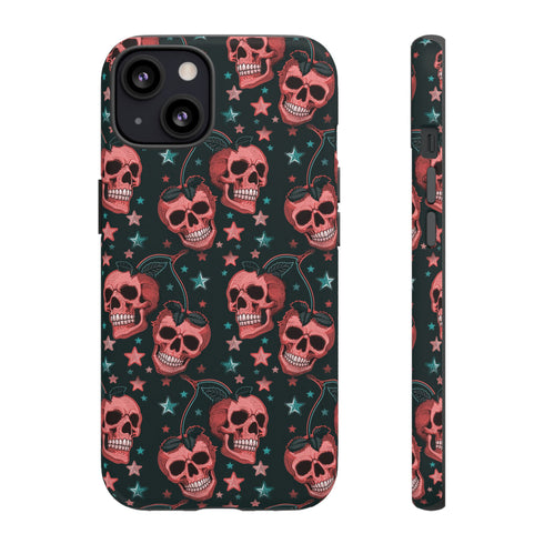 Pink Cherry Skull Phone Case
