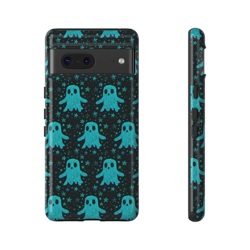 Blue Kawaii Ghost Phone Case