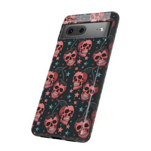 Pink Cherry Skull Phone Case