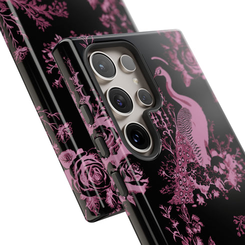 Gothic Peacock Toile Phone Case