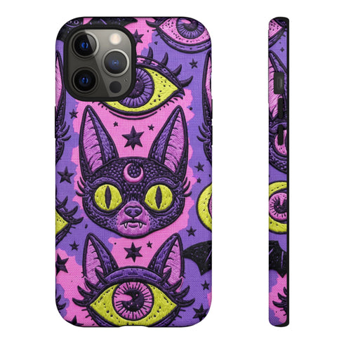Pastel Goth Bat Faux Crochet Phone Case
