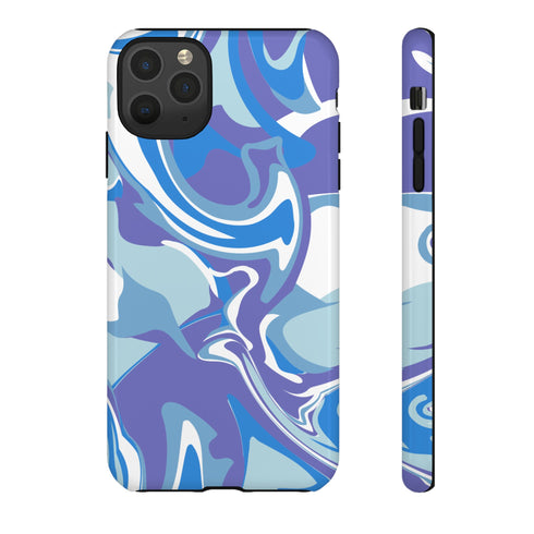 Blue Marble Swirl Phone Case in Blue