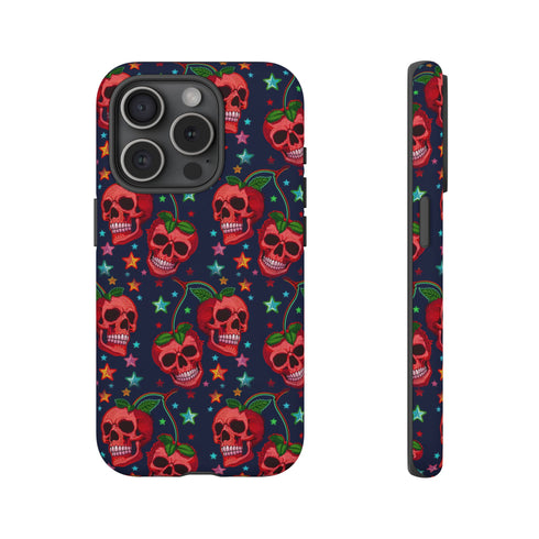 Red Cherry Skull Phone Case