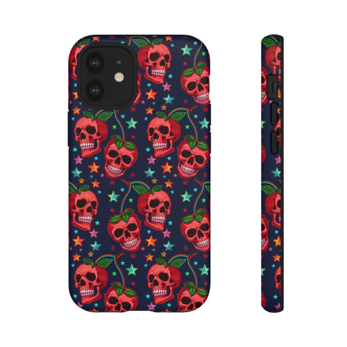 Red Cherry Skull Phone Case