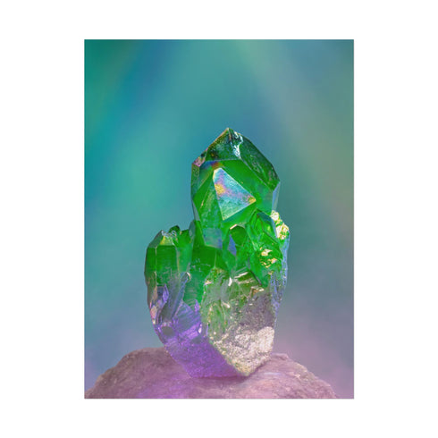 Raw Green Quartz Cluster Fine Art Print