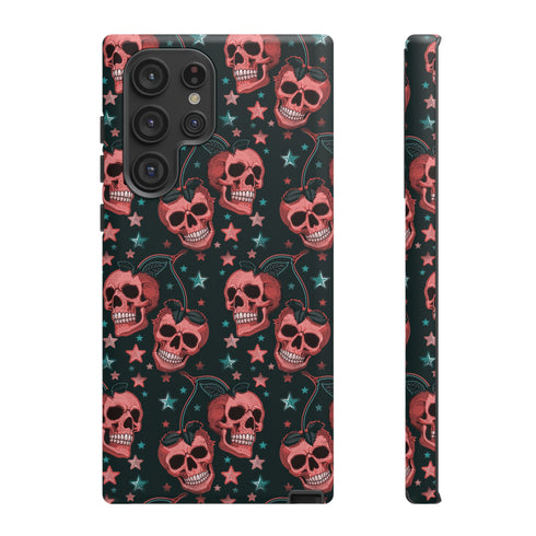 Pink Cherry Skull Phone Case