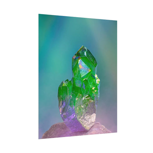 Raw Green Quartz Cluster Fine Art Print