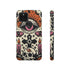 Gothic Faux Crochet Phone Case - Whimsigoth Evil Eye Skull Cover