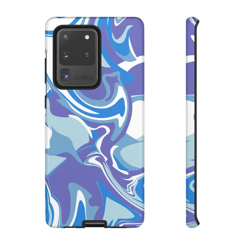 Blue Marble Swirl Phone Case in Blue