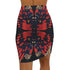 Midnight Monarch Mini Skirt in Red