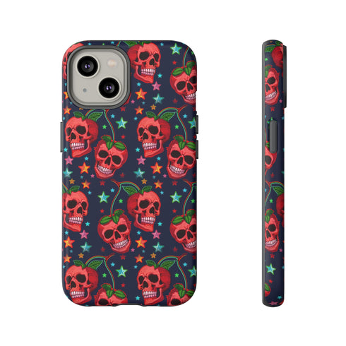 Red Cherry Skull Phone Case