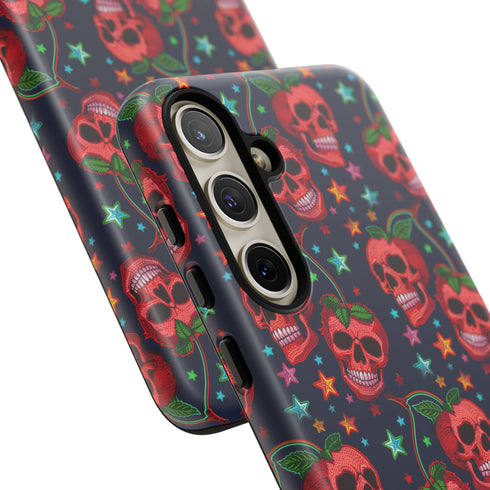 Red Cherry Skull Phone Case