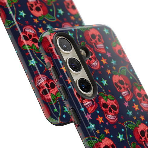 Red Cherry Skull Phone Case
