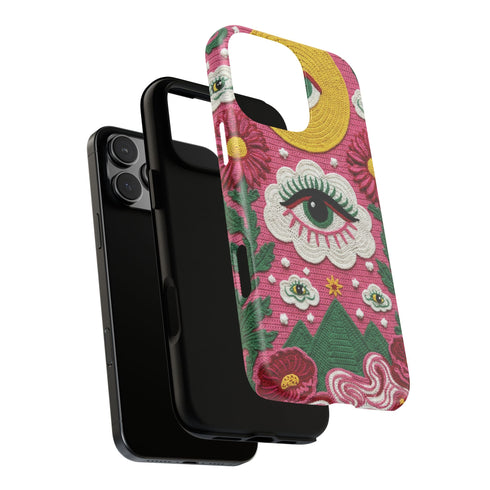 Maximalist Eye Cloud Faux Crochet Tough Case in Matte