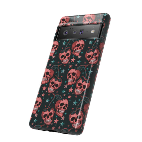Pink Cherry Skull Phone Case