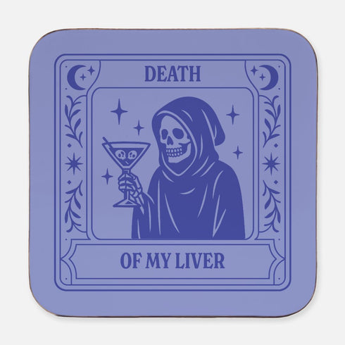 Tarot Card Drink Coasters Set of 4 - Dopamine Decor for Pastel Goth Bar Cart Accessories