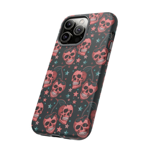 Pink Cherry Skull Phone Case