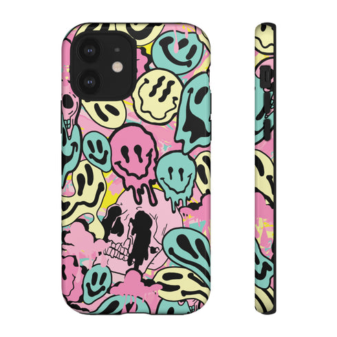 Pastel Melted Neon Smiley Phone Case