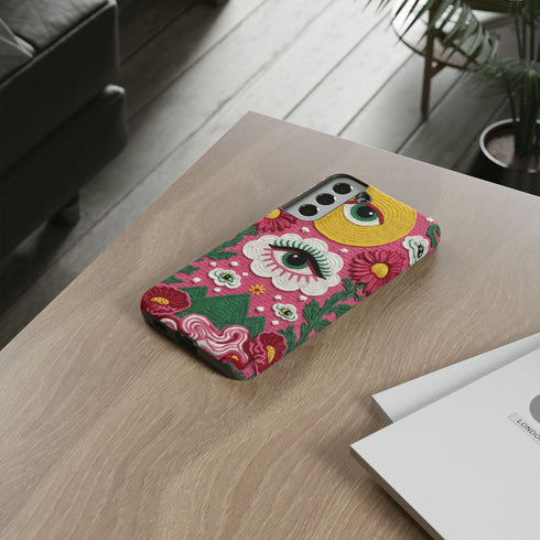 Maximalist Eye Cloud Faux Crochet Tough Case in Matte
