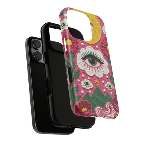 Maximalist Eye Cloud Faux Crochet Tough Case in Matte