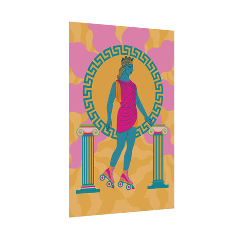 Roller Skating Goddess Art Print