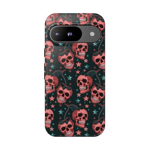 Pink Cherry Skull Phone Case
