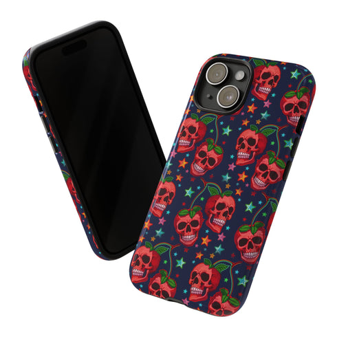 Red Cherry Skull Phone Case