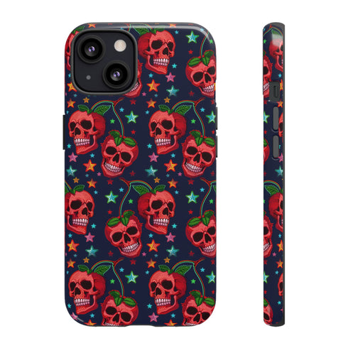 Red Cherry Skull Phone Case
