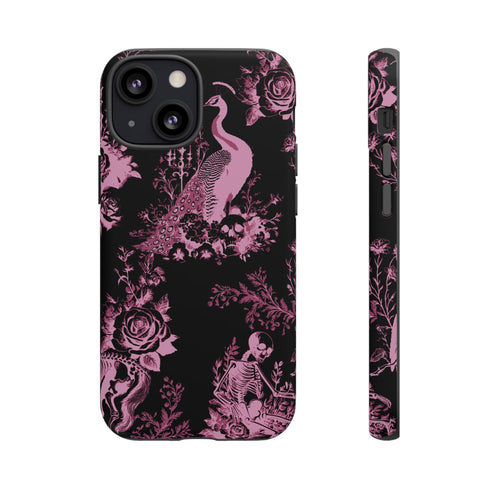 Gothic Peacock Toile Phone Case