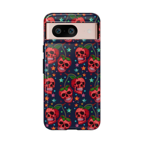 Red Cherry Skull Phone Case